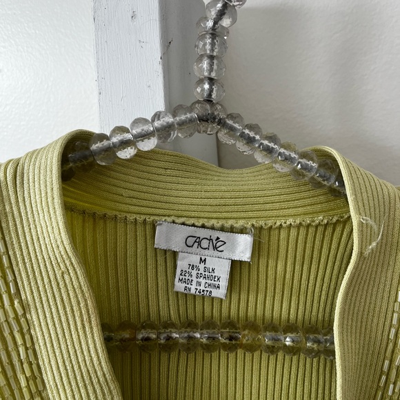 Cache Lime Green Ribbed Halter Tank - Picture 2 of 3